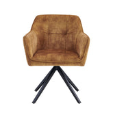 Chaise de salle à manger Pearl - Velours Adore jaune ocre
